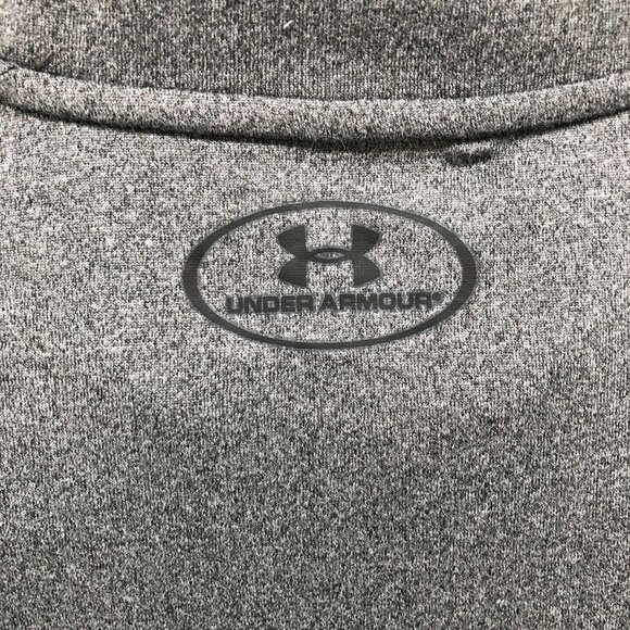 Under Armour 1/4 Zip Pullover Mens S Long Sleeve T Shirt Gray Coldgear Loose - Picture 3 of 12